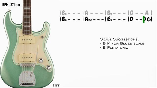 Funky Soul Groove Guitar Backing Track Jam In B Minor