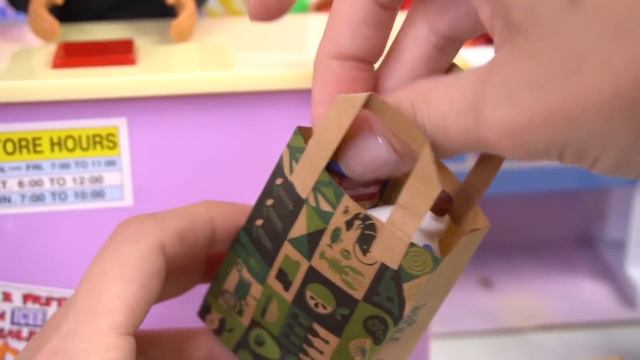 Barbie Doll Family Supermarket Grocery Shopping - Miniatures Dollhouse смотреть онлайн