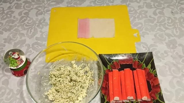 Закуска из крабовых палочек | Фаршированные крабовые палочки рецепт | Крабовые роллы