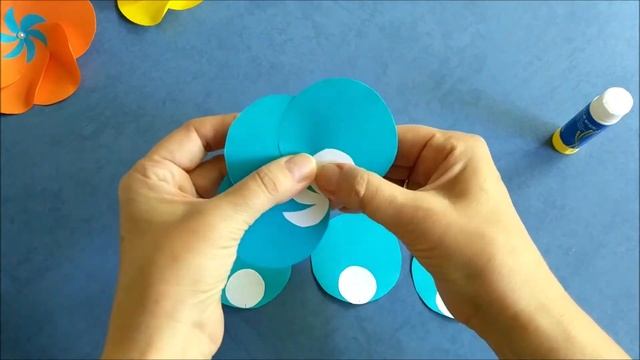 Объемный цветок из кружков бумаги | Easy paper flower