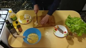 Салат "ЦЕЗАРЬ" классический.  СОУС для салата "Цезарь".|| Caesar classic salad