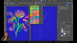 Illustrate a Vibrant & Colorful Abstract Floral Motif with Multicolor Photoshop Brushes