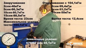 Тест пневматического гайковерта Force 82542