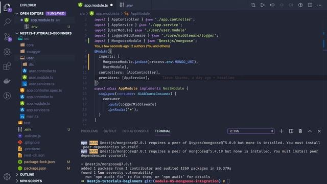 NestJS Tutorial for Beginners - Mongo DB Integration mongoose #8