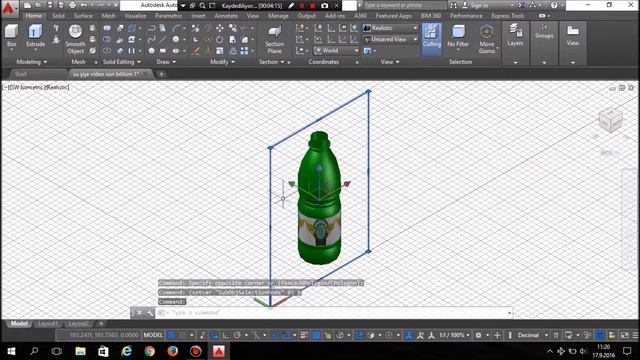 Autocad ile resim üzerinden çizilen şişeye resim ekleme bölüm 2 смотреть онлайн