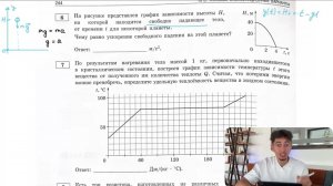 На рисунке представлен график зависимости высоты Н, на которой находится свободно падающее - №29088