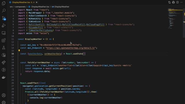 Dynamic  Weather App In React + Typescript Project| Fetch Real Weather Data | Created From Scratch!