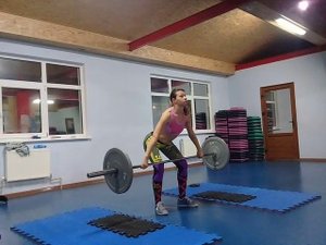 Яна. Рывок в стойку с виса 25кг