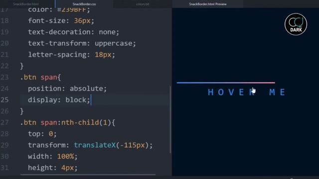 Snake Border Animation on Button with Html And CSS