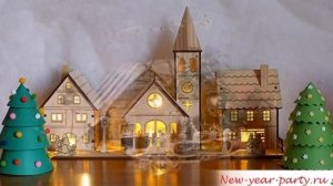 поделка новогодний домик своими руками