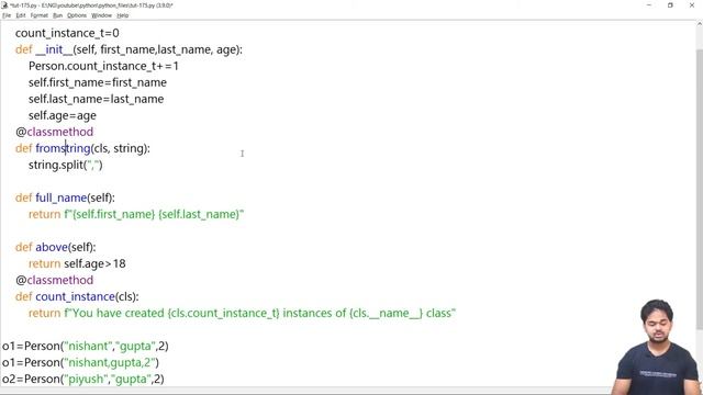 Class Method As Constructor | Python Course In Hindi | Tutorial 175 смотреть онлайн