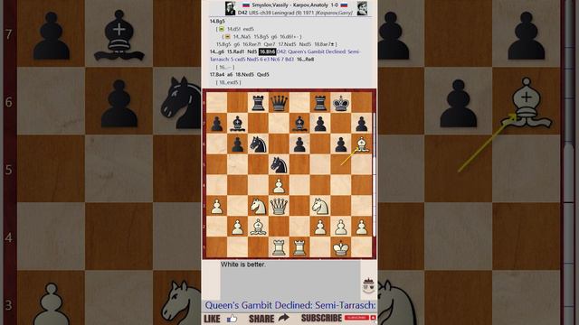 GARY KASPAROV || Game 117 (My Great Predecessors: Part II) - Smyslov vs Karpov, 1971