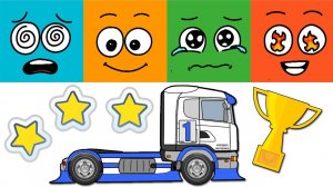 Что чувствует машинка победитель - Радость, Удивление, Грусть? Развивающий мультик для детей