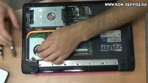 Быстрая чистка ноутбука ASUS X52 от пыли.