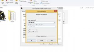 Create password on files & folder using WINRAR