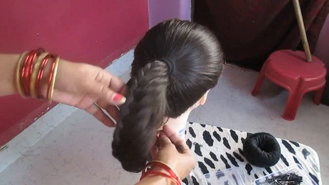 Latest Party Twisted Bun HairstyleWedding Hairstyle for Medium HairEasy Hairstyle