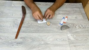 Квок на сома. Вклейка деревянного пятака