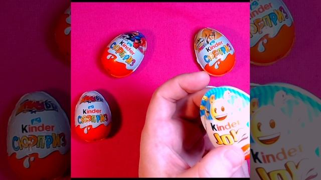 Candy's Kinder ASMR lollipops satisfying video relaxing Kinder Joy, Kinder Surprise #shorts (16)