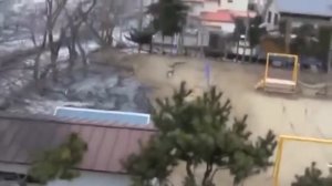 Шокирующее видео цунами в Японии