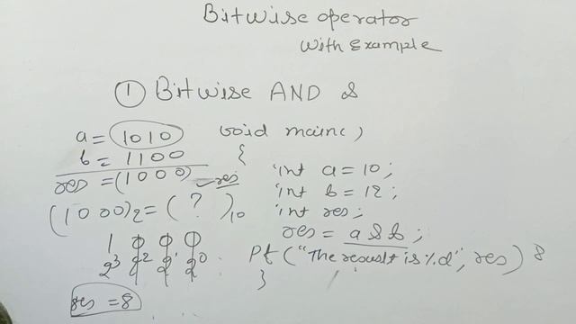 Bitwise operator in C Programming with example смотреть онлайн