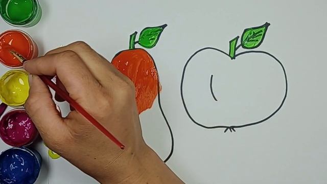 Drawing Yummy Fruits with song for kids | Bolalar uchun meva chizish | Рисование фруктов для детей