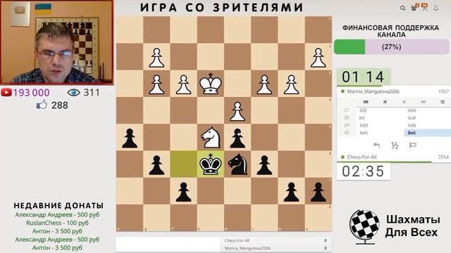 "Было все прекрасно", – партия с Алексеем Пугачем (Шахматы Для Всех) смотреть онлайн