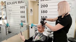 Мужское окрашивание светиться в темноте!  men's hair coloring