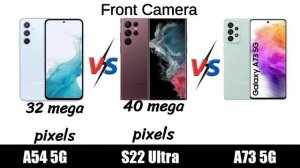 Galaxy A54 5G vs Galaxy S22 Ultra vs Galaxy A73 5G Specs and Comparison