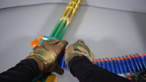 M134 Миниган игрушечный многоствольный скорострельный пулемёт бластер GAMILLINE