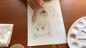 Рисование с использованием техники тычка "Котёнок"