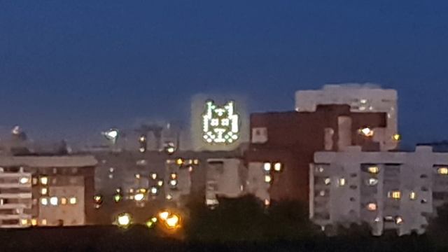 кот мигает в Тюмени из окон новостройки