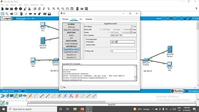 Practical 2.1 - Setting up the Network #cisco #ciscopackettracer #network