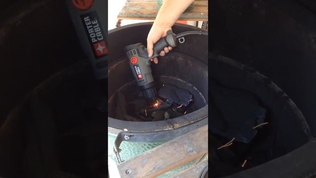 Porter Cable Heat Gun to light a Big Green Egg смотреть онлайн