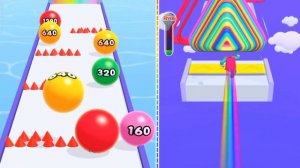 Ball run infinite vs layer man run 2048 Balls run Gameplay Walkthrough Android, iOS New Level Up #2