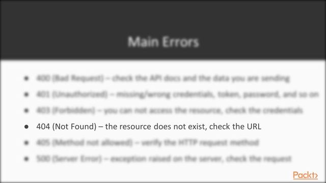 Building Android RESTful Client Apps : Commons Errors During HTTP Requests | packtpub.com смотреть онлайн