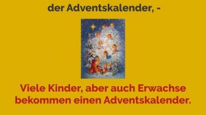 Deutsch lernen | Advent, Vorweihnachtszeit | Wortschatz A2, B1, B2 Vokabeln, learn German Christmas