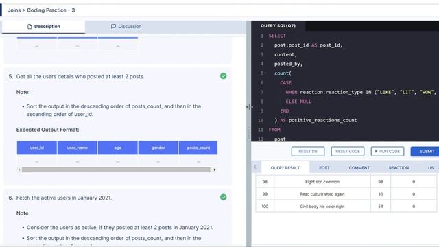 NTENSIVE 2.0 || Joins || Coding practice - 3 || NxtWave || CCBP #sql #codere #viral #youtube #video