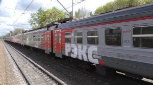 Электропоезд ЭД4М-0481 (ТЧ-7) скоростной пригородный поезд "РЭКС-экспресс" №7182 Москва - Голутвин.