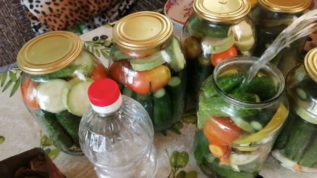 #АССОРТИ КАБАЧКИ, ПОМИДОРЫ, ОГУРЦЫ # НА ЗИМУ#ВСЕ ПО 70 ГРАМ# смотреть онлайн