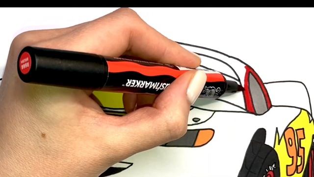 Lightning McQueen - How to color Cars on the road | Cars | Coloring pages for kids | Color & Kids T