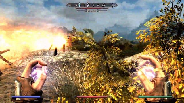 Skyrim - Combat à Blancherive contre le Dragon Mirmulnir смотреть онлайн