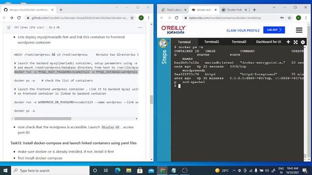 NCD0421H014 -23 /10/ 2021 Docker commands смотреть онлайн