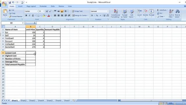 ICT Class 6-Ch-4 |Excel Tutorial for Beginners In Hindi  | Excel Training |  Formulas and Functions