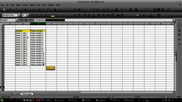Cross reference in excel calc Apple numbers or Google sheets