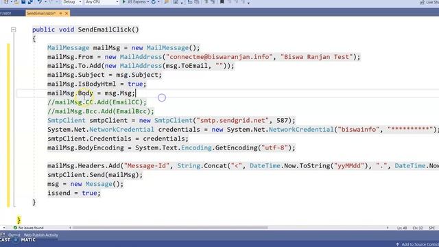 Sending Emails with SendGrid using Blazor C# .Net Core Session-16 смотреть онлайн