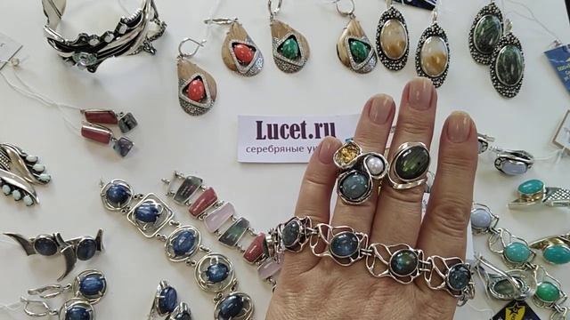 Новинки от завода Циркон С.Серебряные украшения с камнями. смотреть онлайн
