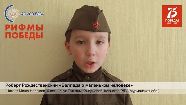Роберт Рождественский «Баллада о маленьком человеке»