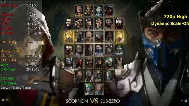 Mortal Kombat 11 - Ryzen 5 3500U Vega 8 | hp14s