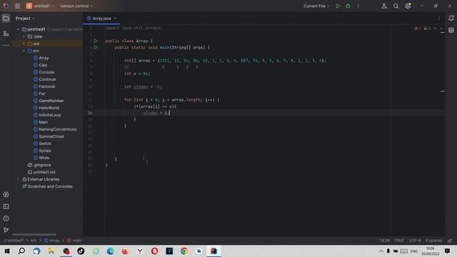 Основы Java. Урок 035. Поиск элемента в массиве. смотреть онлайн