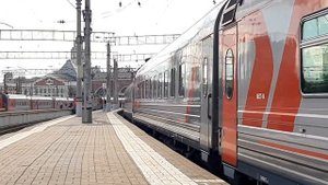 Отправление ЭП20-066 с фирменным поездом №102М сообщением Москва-Адлер